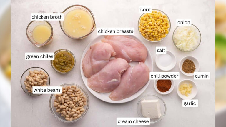 Crockpot White Chicken Chili Ingredients